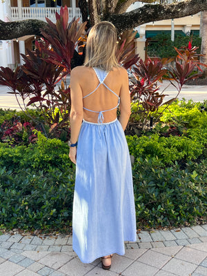 Light blue hersy   dress