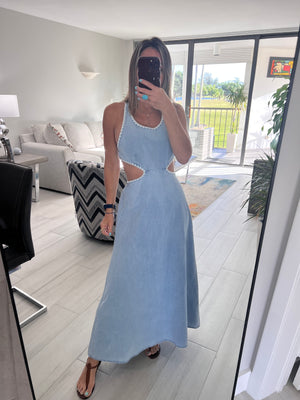 Light blue hersy   dress