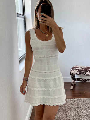 White  Mable   knit dress