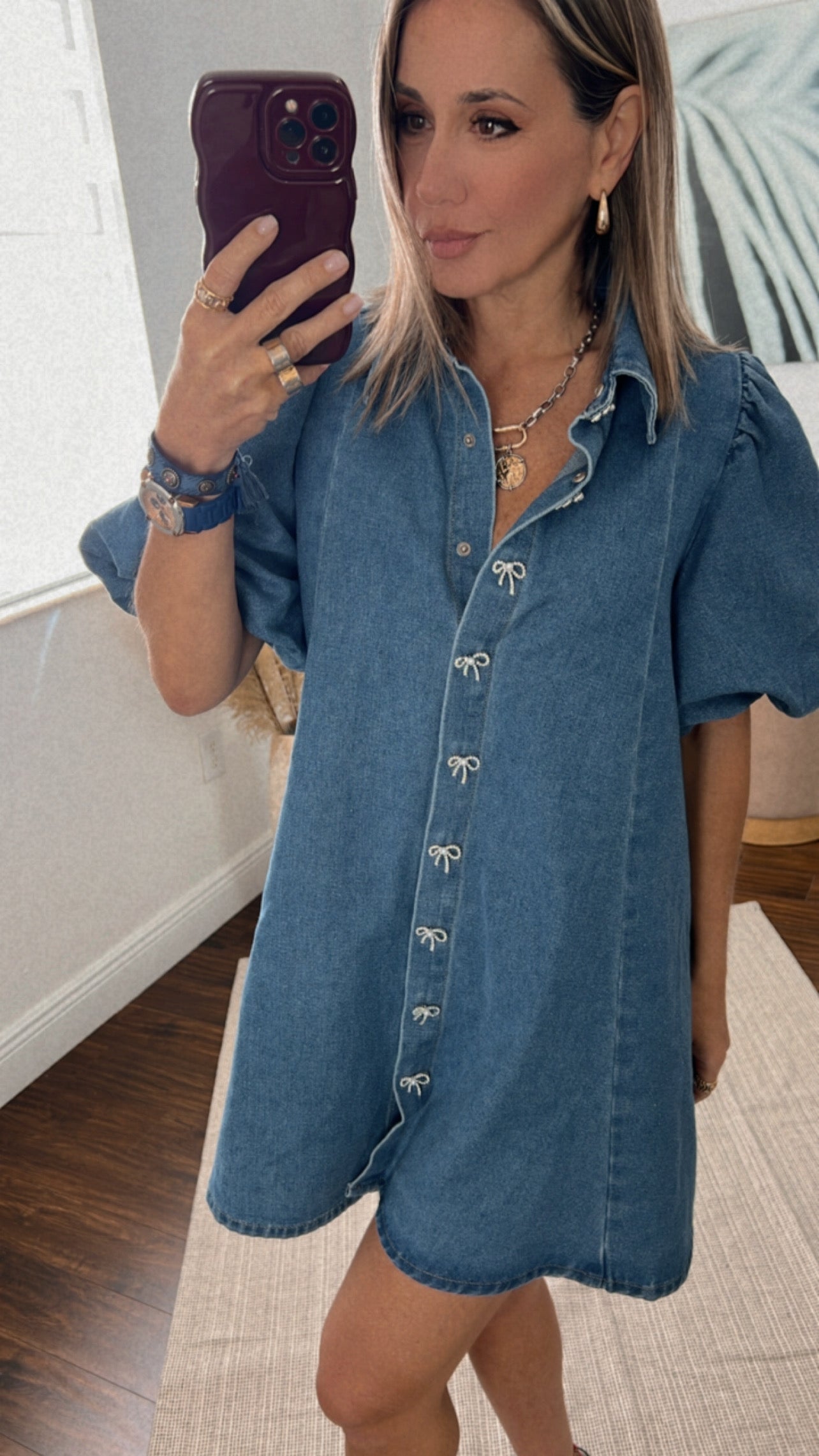 Denim signature dress