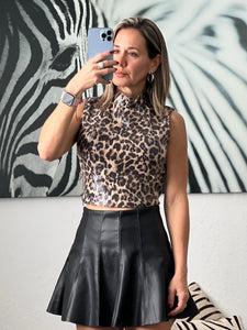 Animal print  sequins top