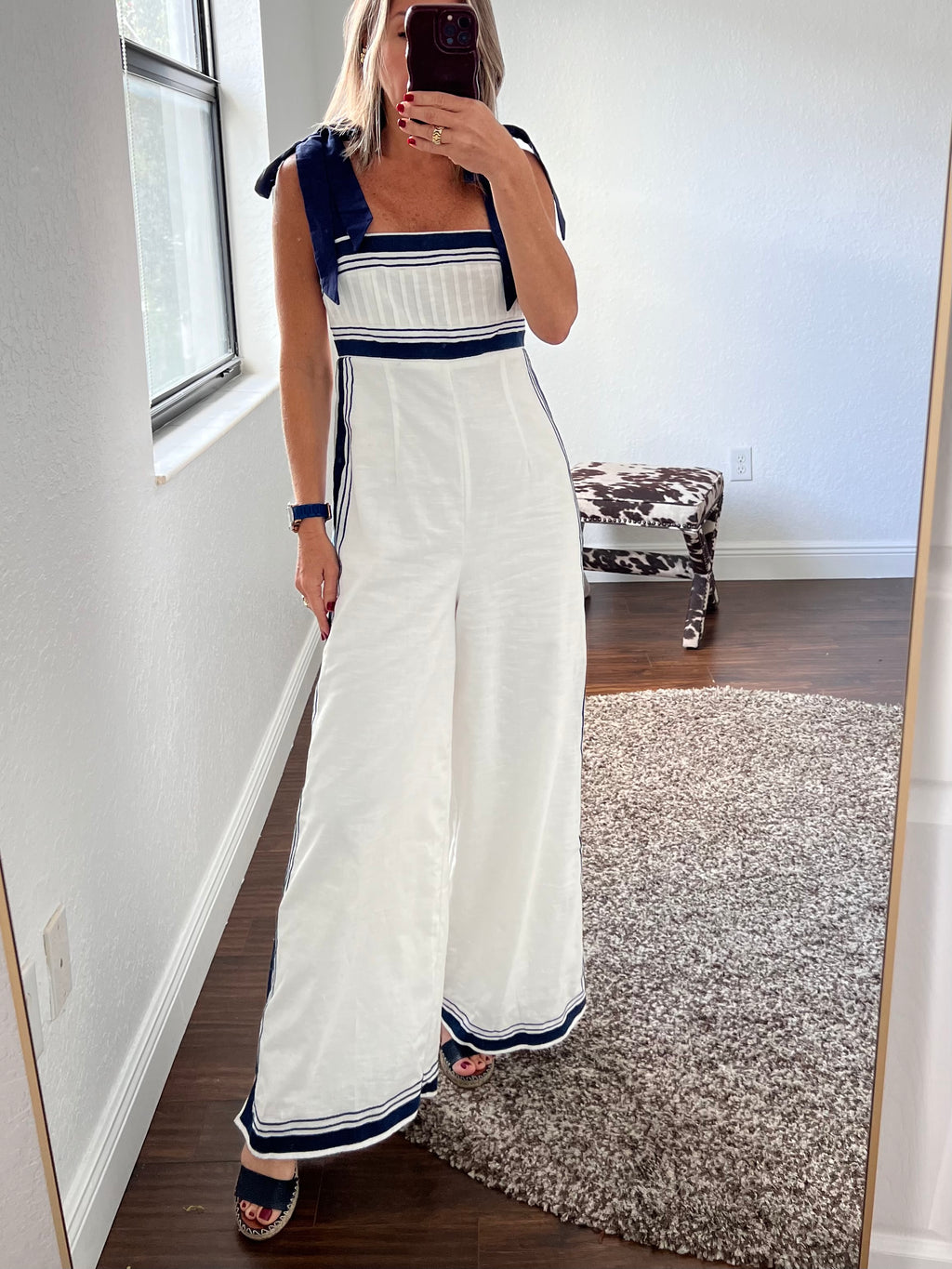 White linen  Jumpsuit