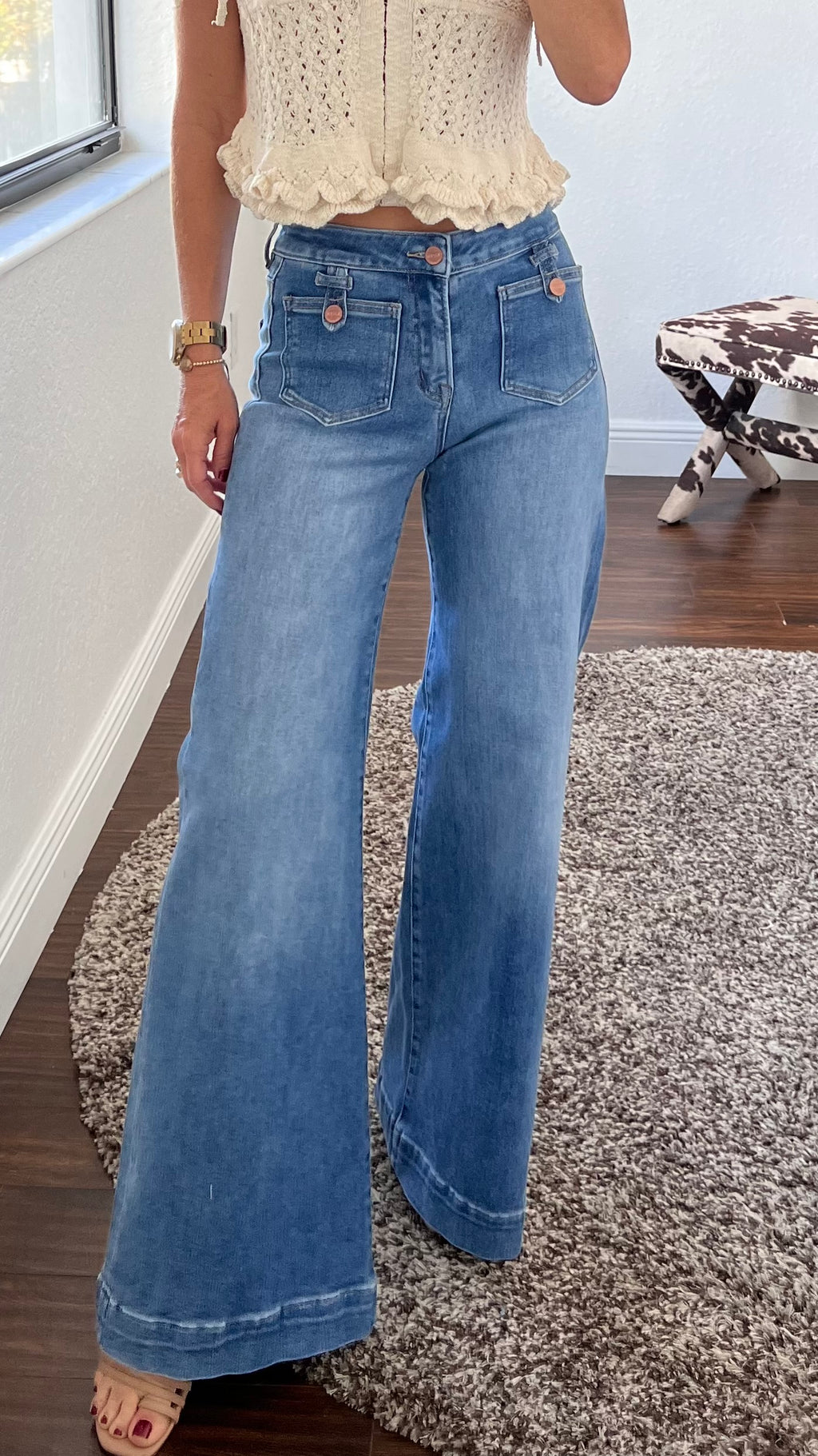 Blue front pocket Risen  Jeans