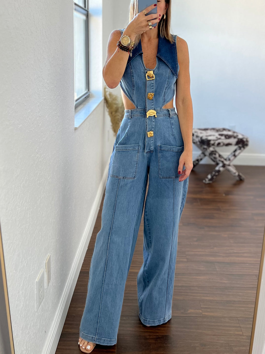 Blue  Valentines denim jumpsuit