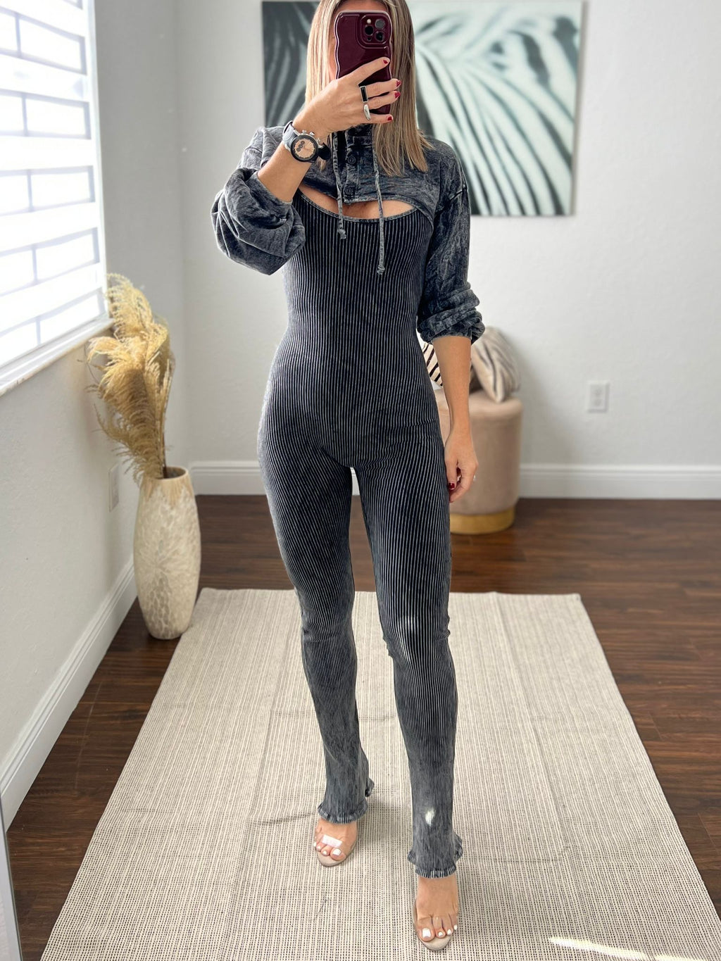 Gray  jumpsuit