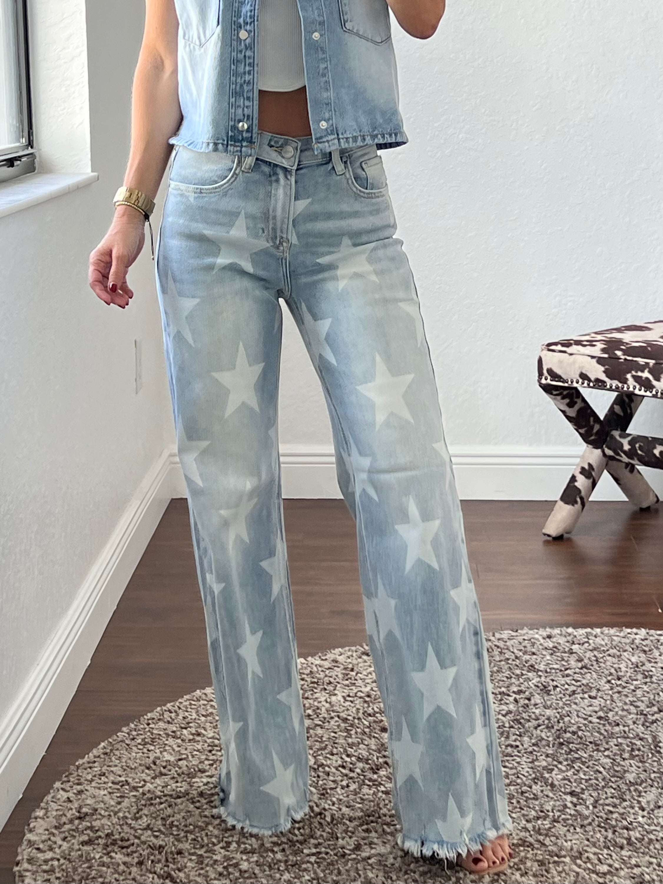 Stars  Blue  Risen  Jeans