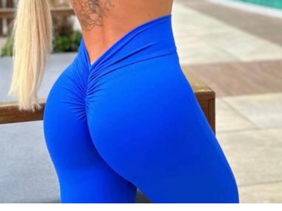 Royal   blue v cut  leggings