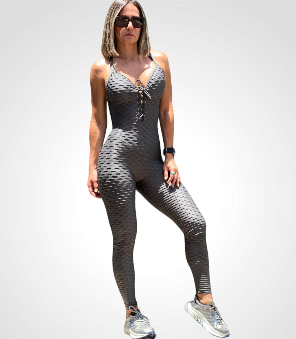 Dark gray   shiny renata   jumpsuit