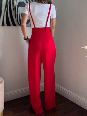 Red    jumpsuit/ pants