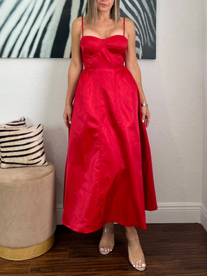 Red  Maxi  dress