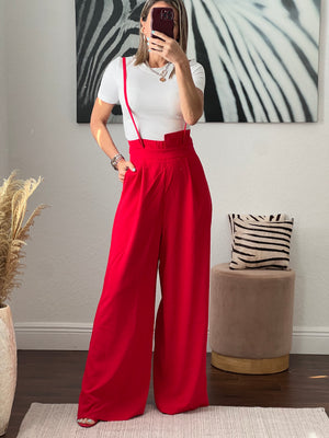 Red    jumpsuit/ pants