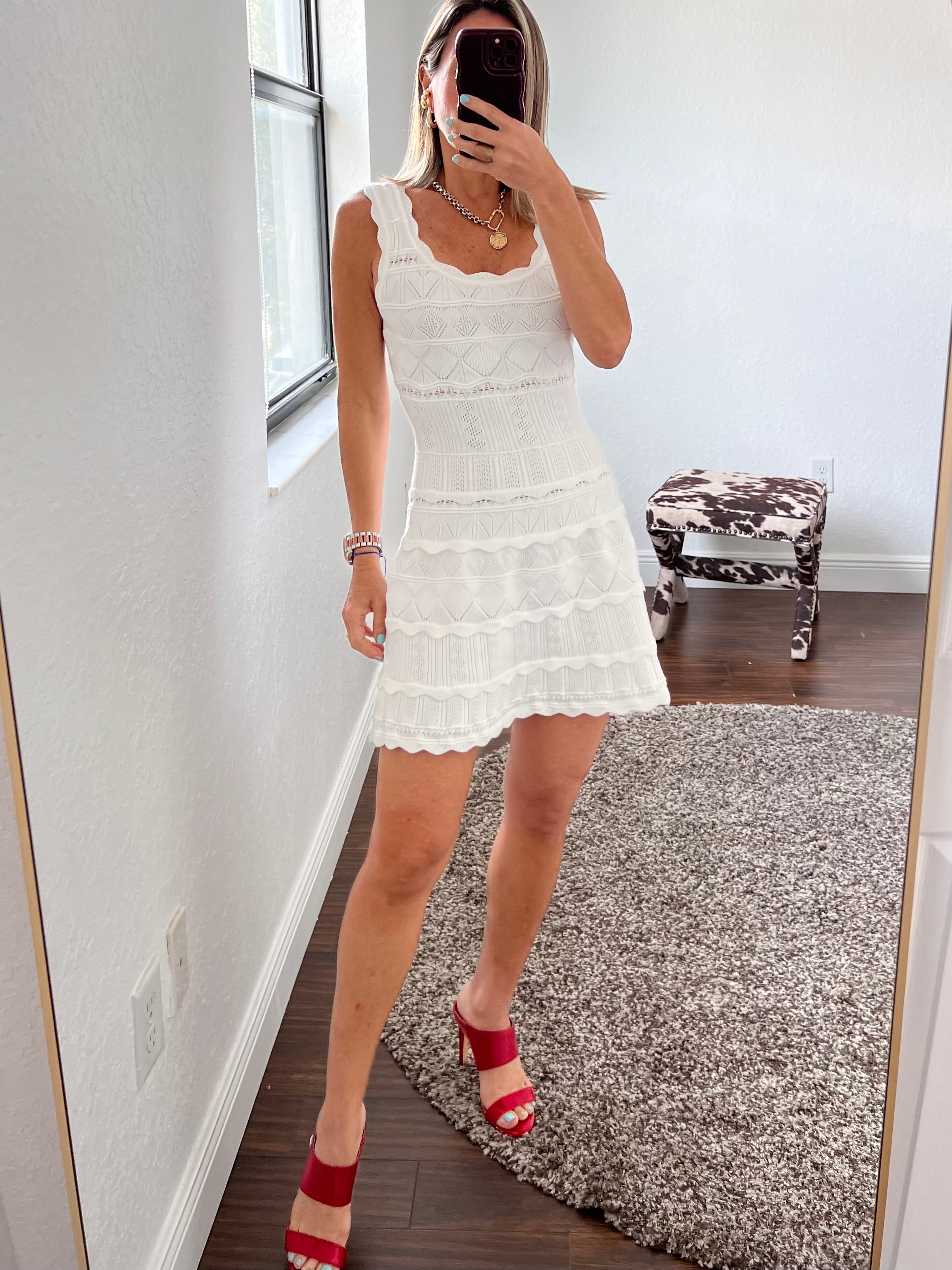 White  Mable   knit dress