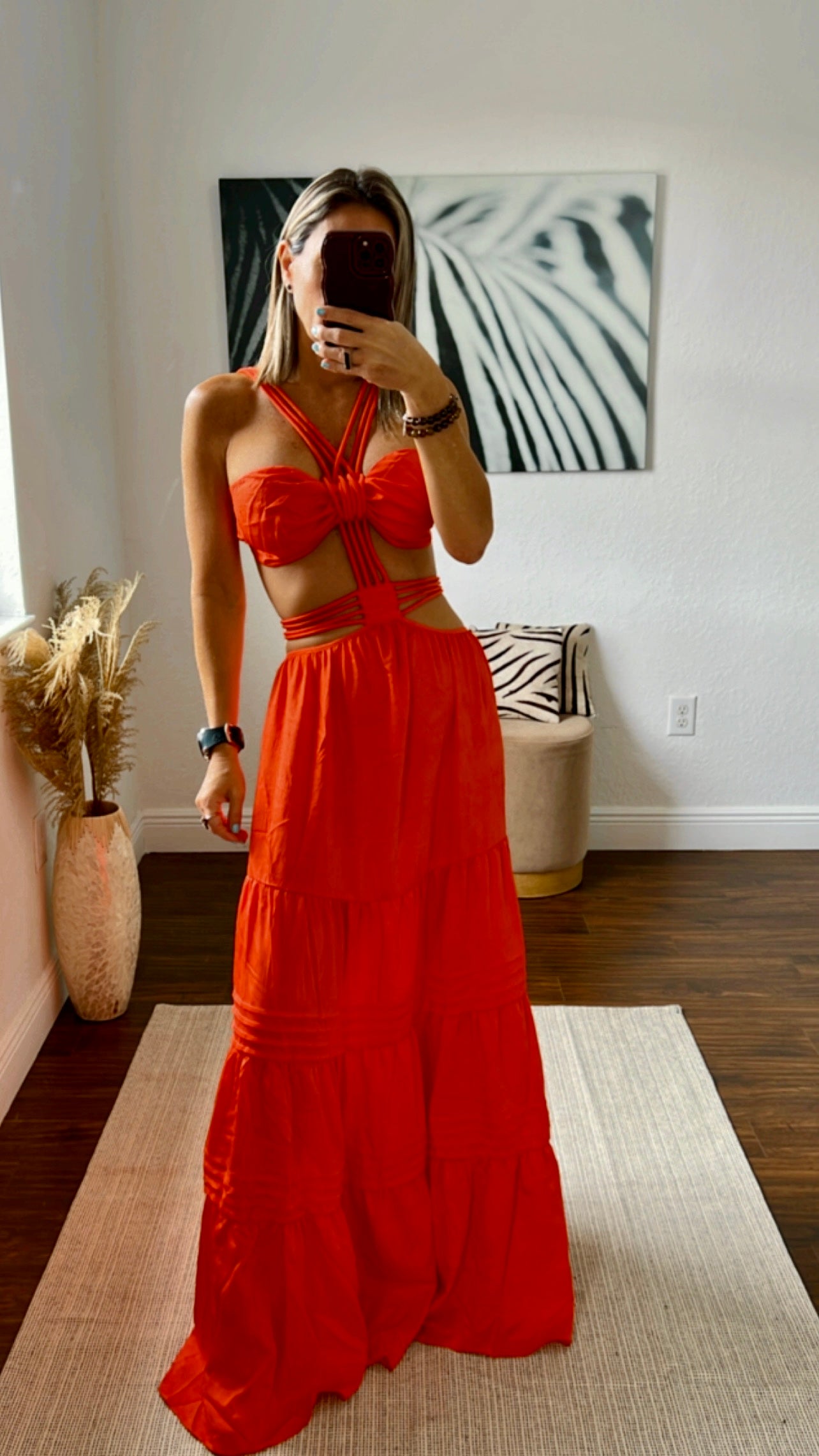 Orange   Maxi  dress