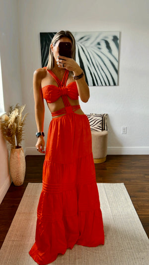 Orange   Maxi  dress