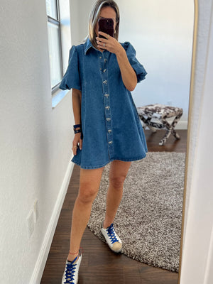 Denim signature dress