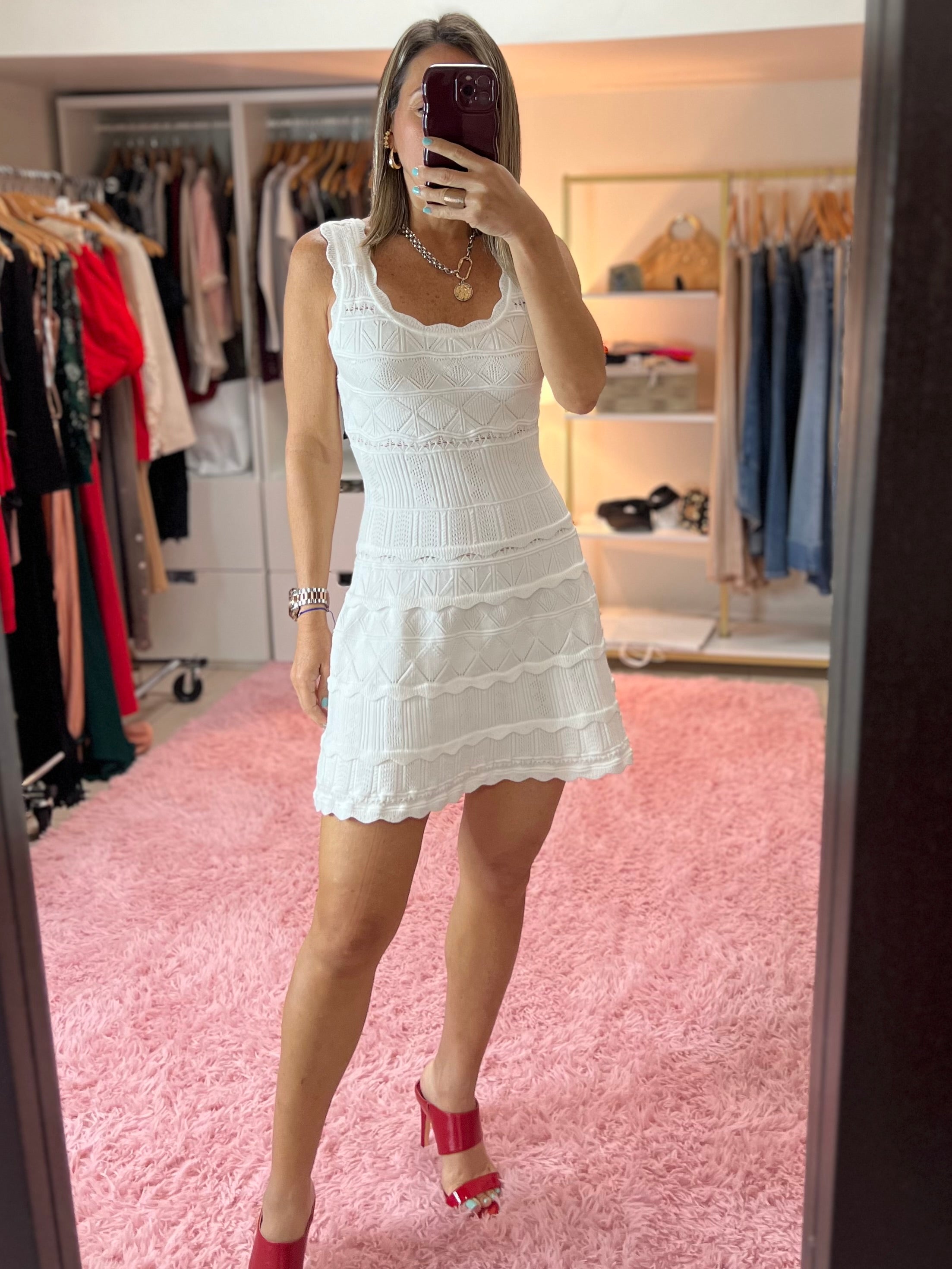 White  Mable   knit dress