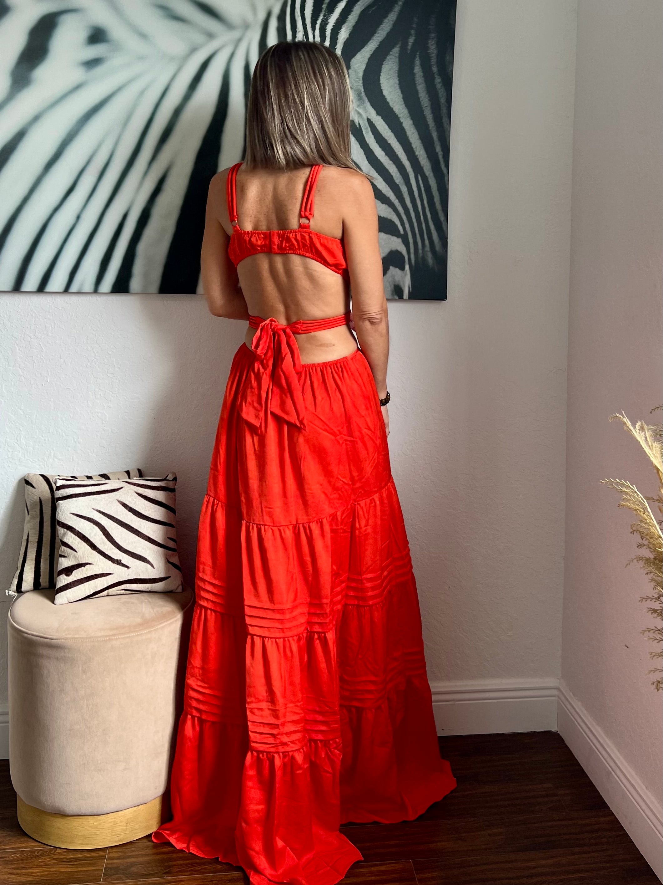 Orange   Maxi  dress