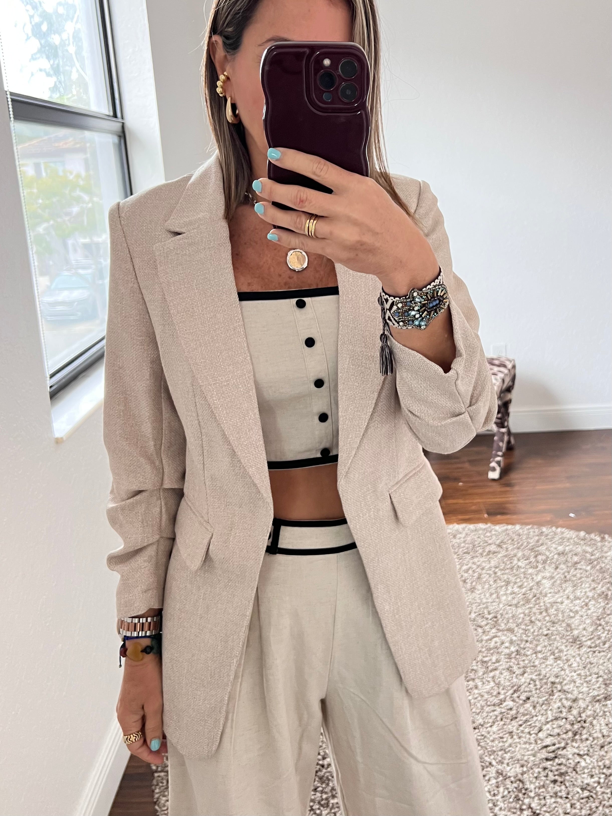 Beige    blazer