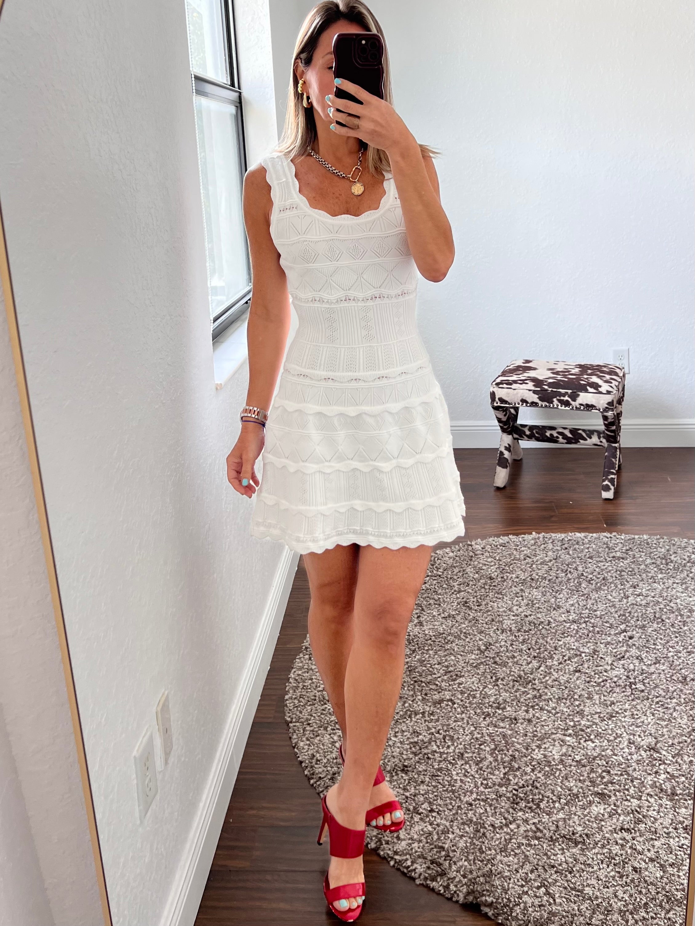 White  Mable   knit dress