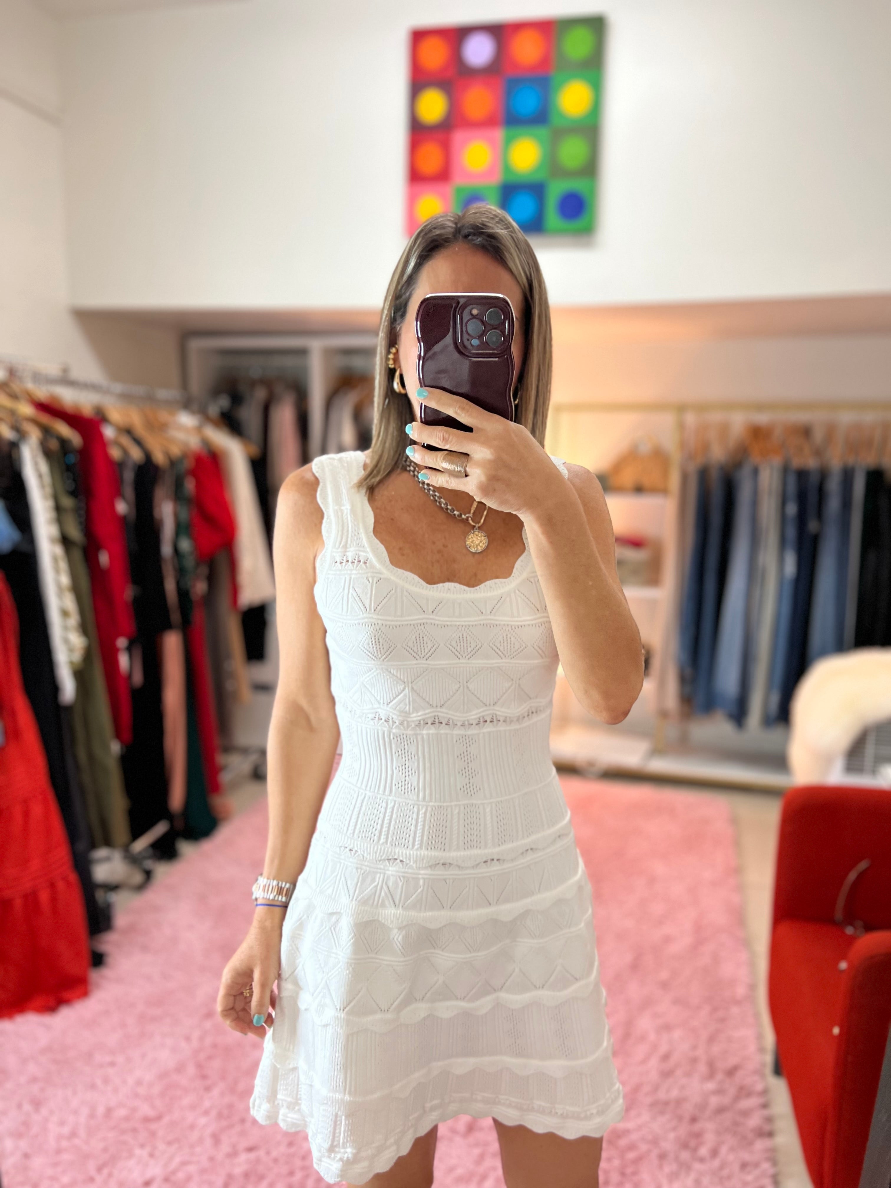 White  Mable   knit dress