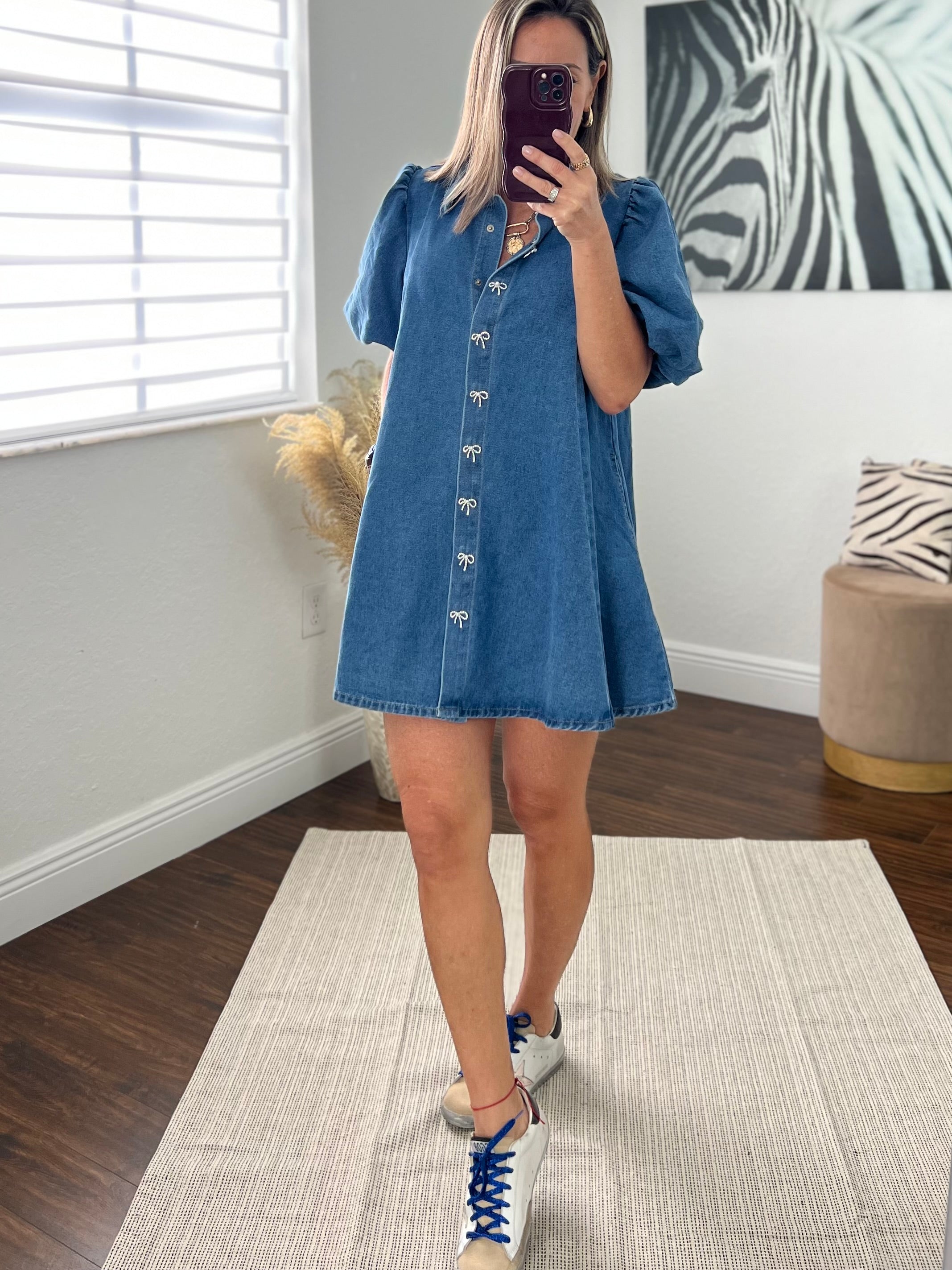 Denim signature dress