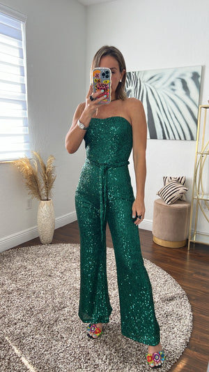 Greens   sequins   jumpsuit