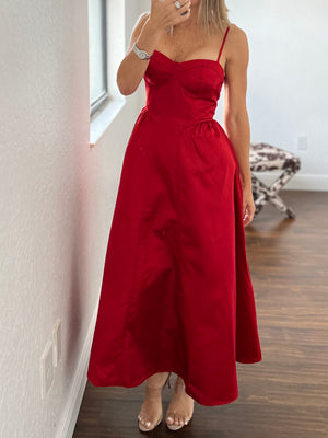 Red  Maxi  dress